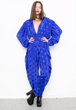 INDIGO BLUE DISCO JUMPSUIT
