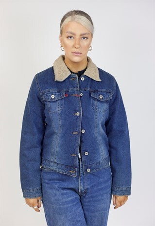 VINTAGE 90'S FLEECE LINED DENIM JACKET