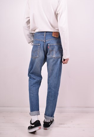 LEVI'S 501 MENS VINTAGE JEANS W33 L30 BLUE 90S