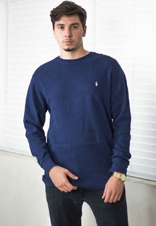 VINTAGE POLO RALPH LAUREN T-SHIRT LOGO 90S L 11.8