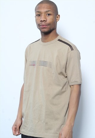 VINTAGE NIKE LOGO T-SHIRT BROWN