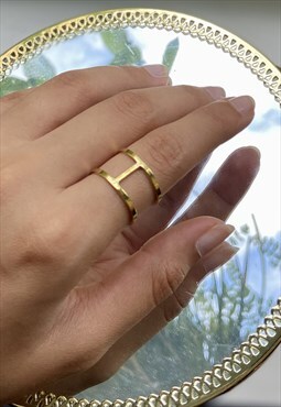 Gold Classic Cage Ring