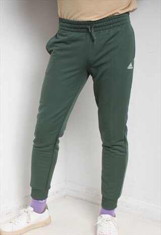 Vintage Adidas Slim Leg Jogging Bottoms Joggers Green
