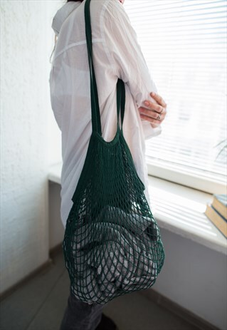 VINTAGE 70'S GREEN NET BAG
