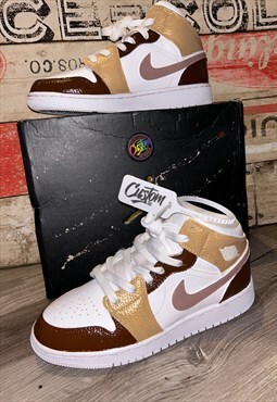 Nike Jordan customs  - coffee size 4 uk