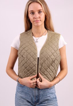 Vintage Unbranded Quilted Gilet in Green