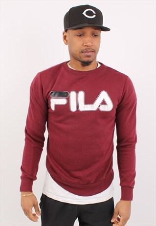VINTAGE FILA BURGUNDY SWEATSHIRT