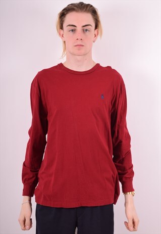 POLO RALPH LAUREN MENS VINTAGE TOP LONG SLEEVE LARGE 90'S