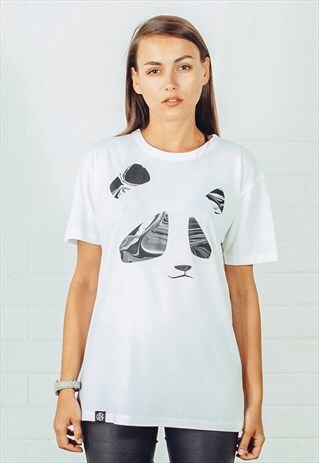 PANDA PREMIUM WHITE BAMBOO & ORGANIC COTTON T-SHIRT