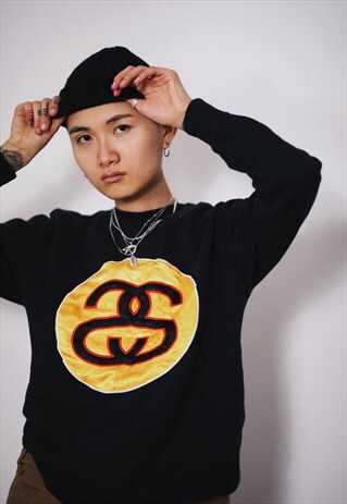 RARE VINTAGE STUSSY MONOGRAM LOGO SWEATSHIRT
