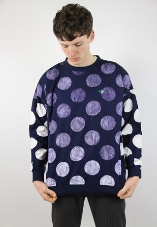 VINTAGE ADIDAS STAN SMITH GRAPHIC PATTERNED SWEATSHIRT