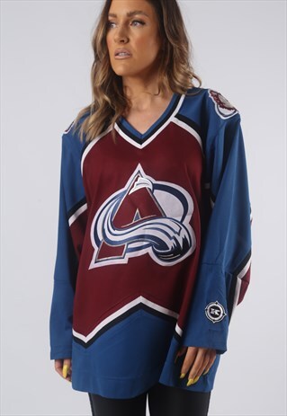 VINTAGE NHL ICE HOCKEY OVERSIZED T-SHIRT JERSEY TOP (N3V)