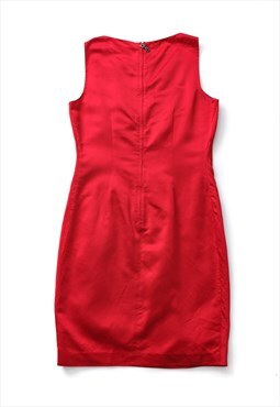 PRADA Sheath Dress Sleeveless Red