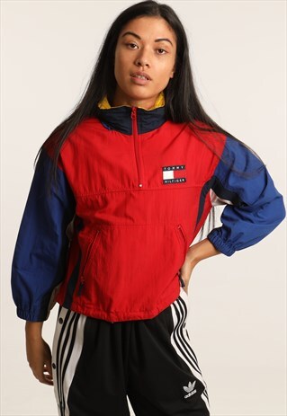 VINTAGE TOMMY HILFIGER LIGHTWEIGHT PULLOVER 1/4 ZIP JACKET