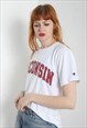 VINTAGE CHAMPION WISCONSIN COLLEGE T-SHIRT - WHITE