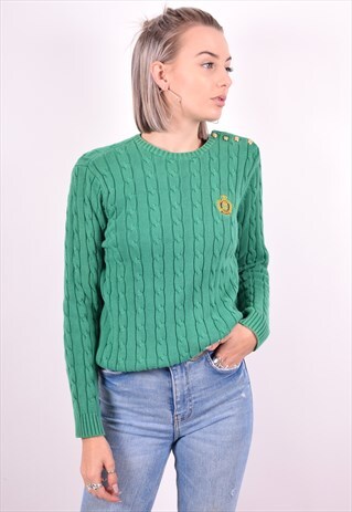 CHAPS RALPH LAUREN WOMENS VINTAGE JUMPER SWEATER SMALL 90'S