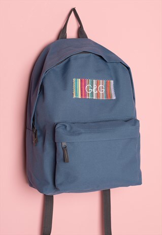G&G UNISEX INDIGO VINTAGE PATCH BACKPACK
