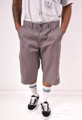 DICKIES MENS VINTAGE SHORTS W34 GREY 90S