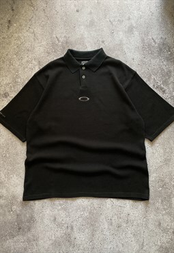 Vintage Oakley Logo 90s Polo Shirt Size XL