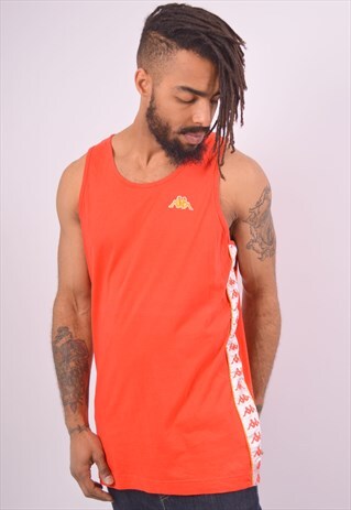 VINTAGE KAPPA VEST TOP RED
