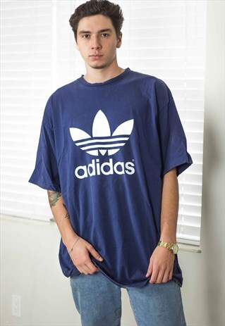 VINTAGE ADIDAS T-SHIRT LOGO 90S XXL 11.3