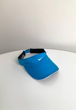 Vintage Nike Visor Tennis Cap Blue Centre Logo