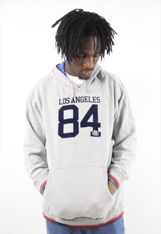 VINTAGE KAPPA LOS ANGELES GREY HOODIE