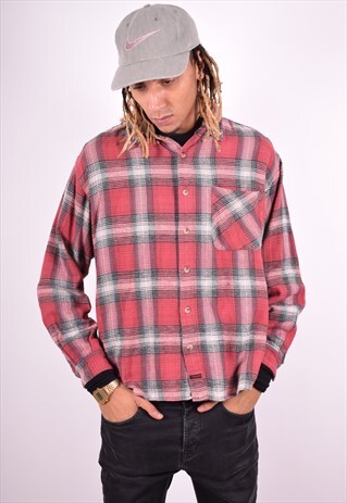 MENS VINTAGE FLANNEL SHIRT LARGE MULTI 90'S