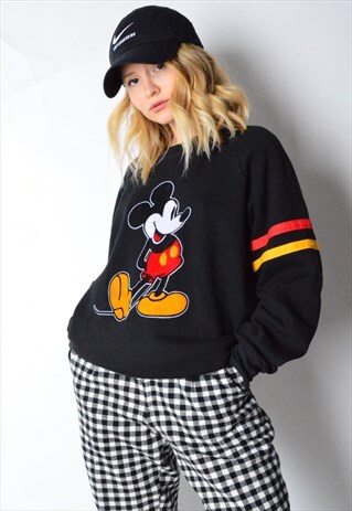 VINTAGE 90S BLACK MICKEY SWEATSHIRT