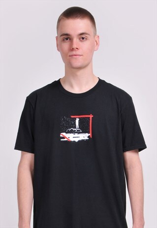 BLACK JOY-RIDE GRAPHIC SHORT SLEEVE T-SHIRT - RELAXED FIT