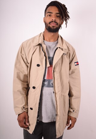 TOMMY HILFIGER MENS VINTAGE JACKET MEDIUM BEIGE 90S
