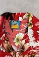 VINTAGE HAWAIIAN SHIRT BRIGHT FLOWER PATTERNED SHIRT