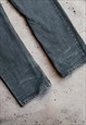 VINTAGE MENS Y2K BAGGY DARK GREY DENIM JEANS