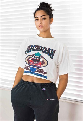 VINTAGE RACING CROP TOP LOGO REWORKED 90S X 4.7