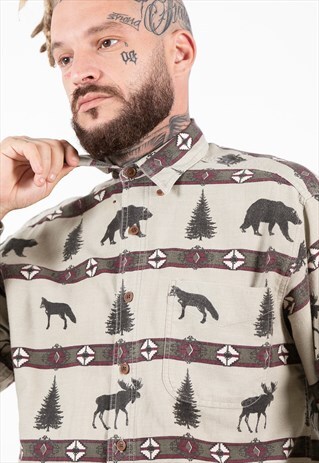 VINTAGE 80S WOOLRICH WINTER SHIRT / S7996