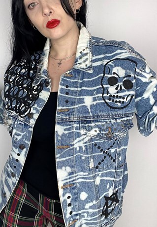 ANARCHY IN THE UK - REWORKED HAND PAINTED STUDDED JACKET