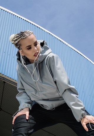 GREY SOFTSHELL HOODIE