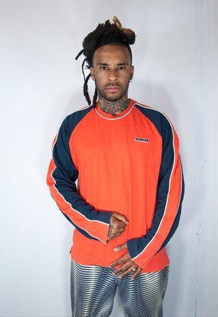 ADIDAS ORANGE EMBROIDED SWEATSHIRT