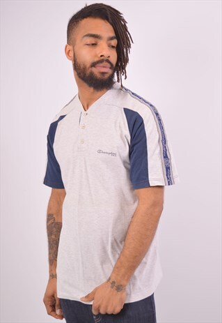 VINTAGE CHAMPION USA T-SHIRT TOP GREY