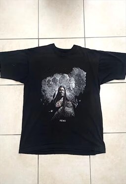 Vintage fruit of the loom 1990s black native T-shirt large 