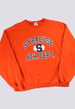 Vintage   Sweatshirt Orange Large Syracuse Crewneck