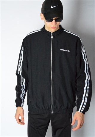 VINTAGE 90S BLACK UMBRO TRACK JACKET