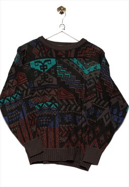 Second Hand Sweater Norwegian pattern black/green
