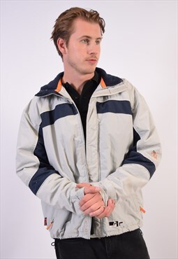 Vintage Fila Windbreaker Jacket Grey