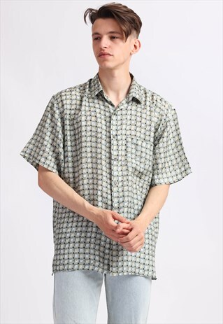 VINTAGE JEFFREY BANKS ABSTRACT PRINT SHIRT