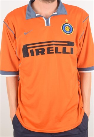 VINTAGE NIKE FOOTBALL SHIRT / JERSEY INTER MILANO SIZE L