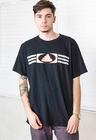 VINTAGE ADIDAS T-SHIRT LOGO 90S XL 8.0