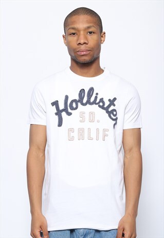 VINTAGE HOLLISTER SPELLOUT T-SHIRT WHITE