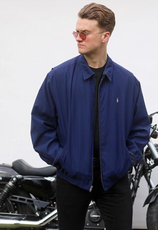 RALPH LAUREN USA SAPPHIRE BLUE HARRINGTON JACKET