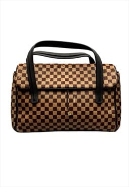 Louis Vuitton Handbag Checked LV Damier Brown Top Handle 